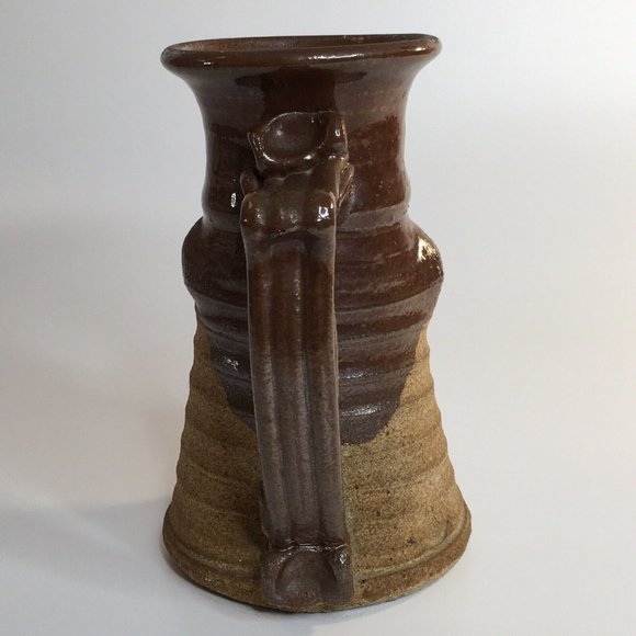 Mug Man Smiling Art Studio Pottery 3-D Face Glazed Stoneware Cup Mustache Nose - Picture 9 of 12